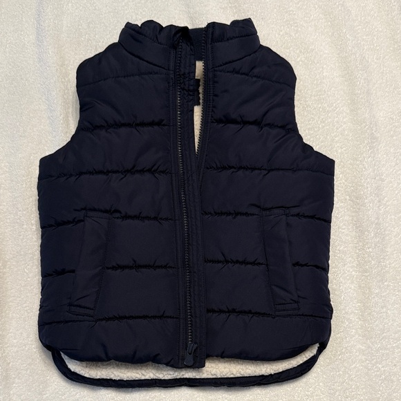 GAP Navy Kids Fleece Lined Vest - Picture 3 of 5